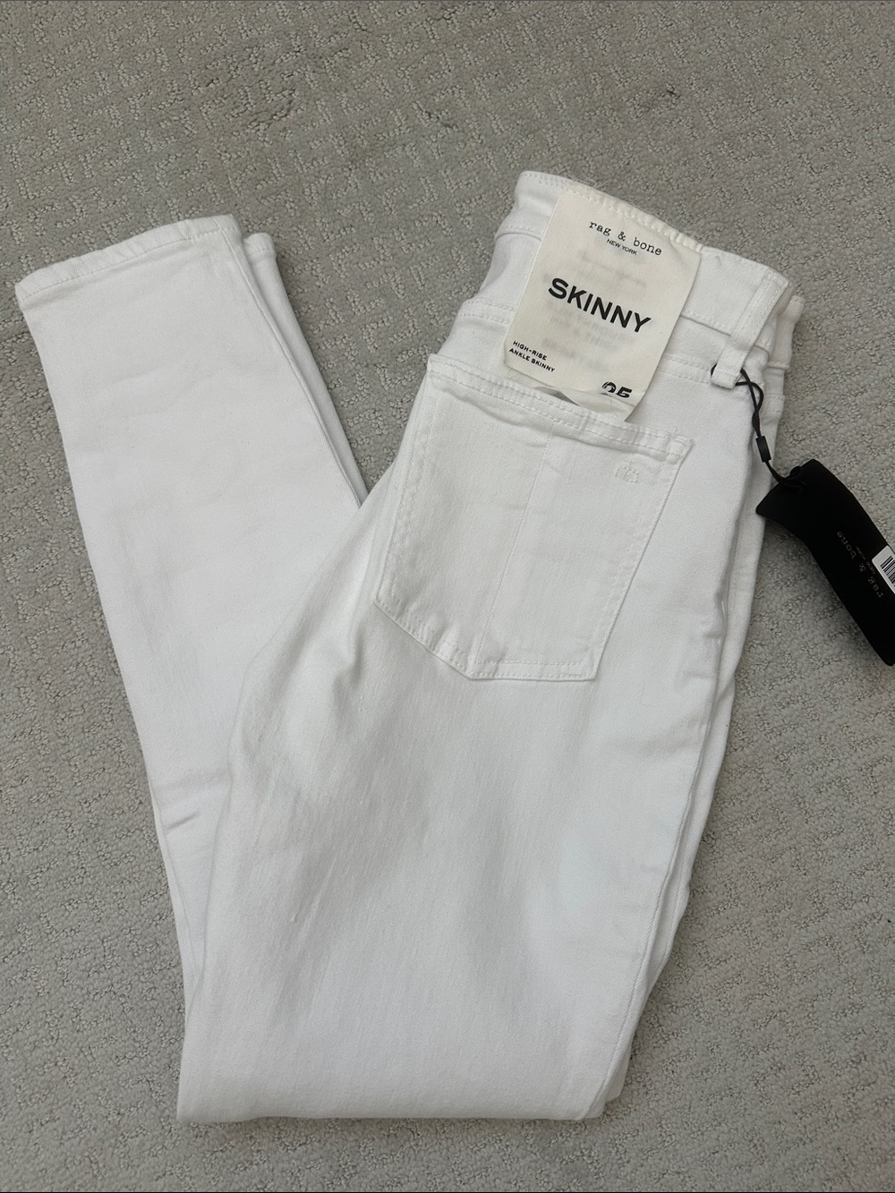 rag & bone Clean White Skinny Jeans